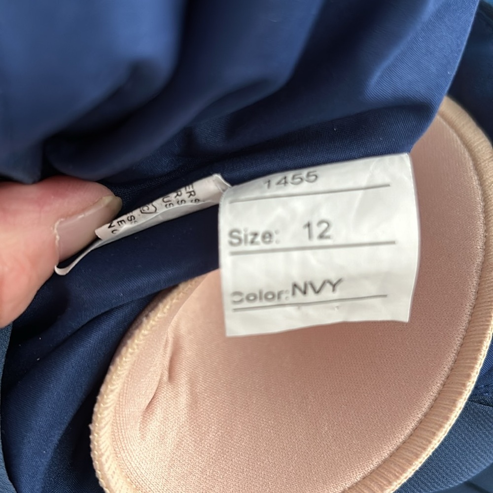Allure Bridals Navy Blue Gown -Size 12 - Picture 10 of 12
